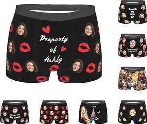 Wholesale Custom Face Underwear Personalized Print Boxer Briefs With Photo <strong>for</strong> <strong>Husband</strong> <strong>Valentines</strong> <strong>Day</strong> <strong>Gifts</strong> - Product Image 4