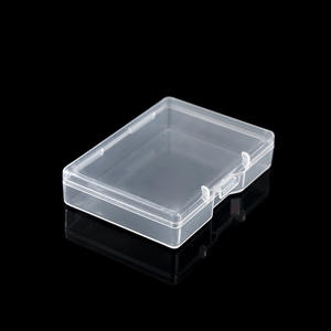 กล่องเก็บของพลาสติกใสทรงสี่เหลี่ยมผืนผ้าขนาดเล็ก กล่องจัดระเบียบสำนักงานแบบมีฝาปิด วัสดุ PP สำหรับเก็บชิ้นส่วนและอุปกรณ์ - Product Image 1