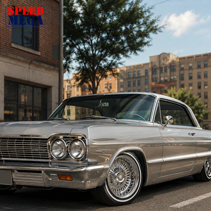 ล้อแม็กซ์อะลูมิเนียมฟอร์จ SPEED MEGA รุ่นใหม่ ขนาด 17x8 17x9 18x8 สีโครเมียมเงิน แบบ Reverse Standard Straight Lace ลายหลายก้าน 100 ก้าน - Product Image 3