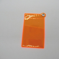 Bolsa de tarjetas fluorescente de PVC pequeña delgada de estilo coreano japonés, soporte de moda para comida de estudiante, autobús y tarjetas de documentos