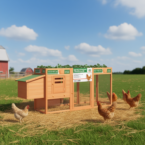 Gallinero de madera maciza de pino 80.3x19.7x33.1 Marrón Jaula para animales para alojamiento de pollos Ecológico - Product Image 2