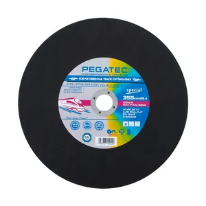 PEGATEC Roda Potong Rel Rel Rel Kereta Api, Gerinda dan Pemotong 14 "35X4X25,4 Mm Profesional