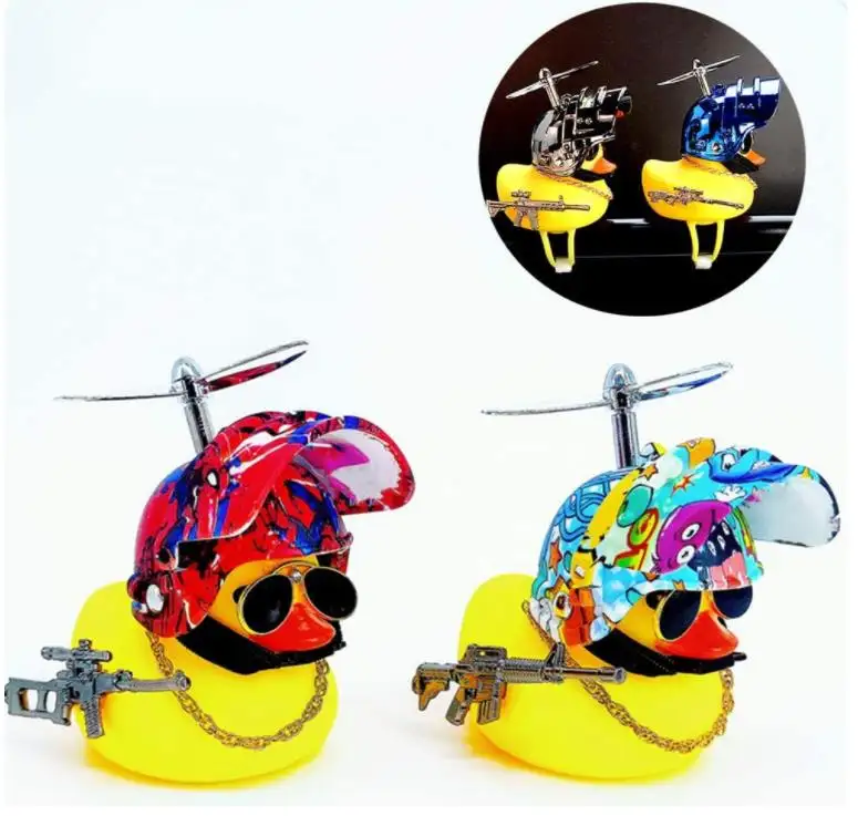 Bicycle Accessories Car Trim Suit Cool Glasses Duck with Propeller Helmet (2 Pack) Cool car Decoration Man Woman Children's