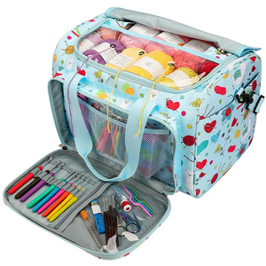Custom Portable Large Capacity Knitting Yarn bag crochet hooks Wool Yarn Storage Bag