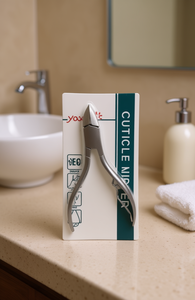 Pince à cuticules Yao 12,5 mm à lames plates en acier inoxydable, outil professionnel pour ongles, pour usage adulte, style simple, sous blister. - Product Image 2