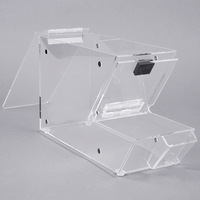 Boîte à bonbons en acrylique transparente faite à la main avec couvercle coulissant, vitrine en plexiglas personnalisée, boîte de présentation en acrylique pour aliments, base en plastique