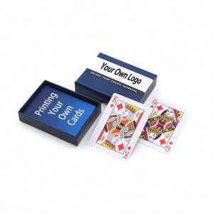 300Gsm Blue Core Paper Printing Your Own Logo Individual Customized Playing Cards Lid and Base Box - Product Image 1