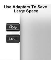 Adaptateur USB4.0 Type C OTG 40Gbps transfert de données USB C femelle vers USB C mâle adaptateur prise en charge PD 100w/240w & 8K60Hz Audio vidéo