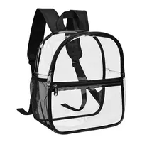 कस्टम आउटडोर निविड़ अंधकार मिनी जाल वापस पैक छात्रों को बच्चों के लिए पारदर्शी पीवीसी स्पष्ट Backpacks
