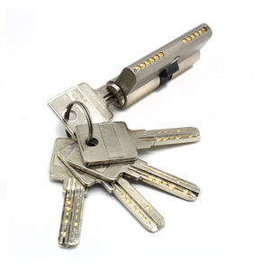 Cylindre de serrure de porte de sécurité en alliage de zinc de 70mm avec clé d'ordinateur en laiton à double ligne Variations de 30/40mm - Product Image 5