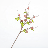 Vente en gros de ficus carica fleurs artificielles de couleur verte figues de dinde artificielles pour décoration de mariage