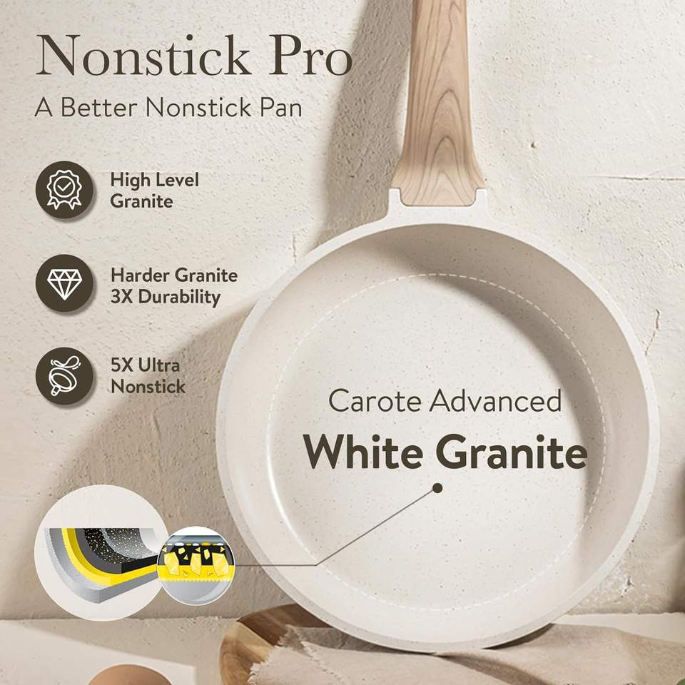 Writing Pan Hot Selling Write Granite Cookware Set for Induction Cooker