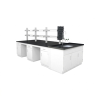 Banco de Laboratorio de Estructura Totalmente de Acero, Banco de Trabajo Personalizado para Laboratorio de Química, Hospital, Escuela, Planificación de Laboratorios, Diseño, Solución Integral