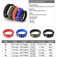 Accessoires pour animaux de compagnie, produit pour chien, collier pour chien en nylon large, réglable, avec boucle en métal, rembourré, de haute qualité, résistant, pour l'entraînement des chiots
