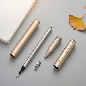 Hot Selling Luxury Signature Rose Gold Metal Ballpoint <b>Pen</b> Custom Rollerball for Office Use 0.5 mm Writing Width Gift with Logo - Product Image 4