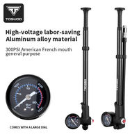 Pompe à vélo professionnelle TOSUOD 300 PSI en alliage d'aluminium, haute pression, portable, légère, pompe manuelle, valve Schrader