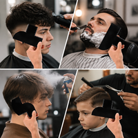 Gabarit de façonnage de la ligne des cheveux Barber Card réutilisable pour salon de beauté et soins personnels à domicile, optimiseur de ligne des cheveux pour application par pulvérisation aérographe
