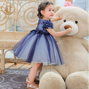 Verano azul marino tul bebé niña ropa niño bebé boda fiesta vestido niños desfile graduación vestido largo tutús 2-6 Y - Product Image 5