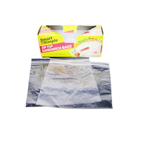 10.6*11 pouces congélateur Grade Sandwich emballage PE stockage sac à fermeture éclair impression personnalisée Ldpe Ziplock Grip joint sacs pour emballage alimentaire
