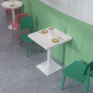 Conjunto de Muebles para Restaurante de Doble Cara, Color Verde, para Uso Comercial, Sofá, Mesa y Sillas para Restaurante de Comida Rápida - Product Image 2