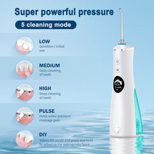 OEM/ODM meilleure vente fil dentaire sans fil irrigateur dentaire oral électrique avec 5 modes écran LCD <span class=keywords><strong>portable</strong></span> fil dentaire à eau - Product Image 2