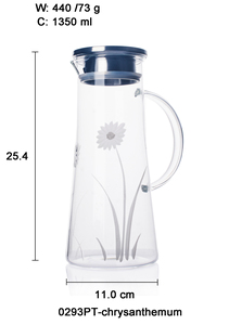 Jarra de cristal para té de borosilicato, botella de agua caliente con tapa 2021, para bebida caliente y fría, 304 - Product Image 6