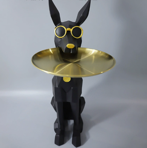 Escultura <span class=keywords><strong>de</strong></span> Resina <span class=keywords><strong>de</strong></span> <span class=keywords><strong>Doberman</strong></span> con Gafas, Pintada a Mano, Adorno Grande para Decoración del Hogar, Regalo <span class=keywords><strong>de</strong></span> Inauguración <span class=keywords><strong>de</strong></span> Casa - Product Image 4