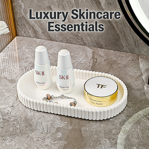 Boîte de rangement empilable haute à rayures verticales, série prix usine, étanche pour salle de bain, design moderne, ensembles de salle de bain - Product Image 5