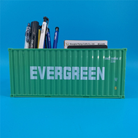 Porte-stylo en forme de conteneur maritime Ever Green de 20 cm, boîte de rangement, cadeau promotionnel, logo personnalisé, ODM, OEM