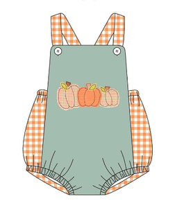 Set di Abbigliamento per Bambini con Ricamo e Applicazioni a Forma di Zucca, Maniche Corte, per il Giorno del Ringraziamento - Product Image 4