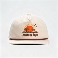 Casquette de baseball vintage personnalisée en nylon à 5 panneaux, casquette de golf rétro Richardson 256 de haute qualité, casquette trucker vintage avec détail corde