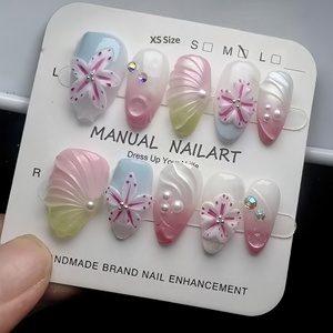 <span class=keywords><strong>Uñas</strong></span> Postizas <span class=keywords><strong>de</strong></span> Playa con Diseño <span class=keywords><strong>de</strong></span> Conchas Pintadas a Mano, 30 Piezas, Flores 3D, Mariposas, Corazones, Piezas <span class=keywords><strong>de</strong></span> Arte <span class=keywords><strong>de</strong></span> <span class=keywords><strong>Uñas</strong></span> <span class=keywords><strong>de</strong></span> Alta Calidad - Product Image 6