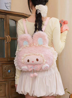 Nouveau Sac à Dos Lapin en Peluche Super Doux de 32 cm, Sac de Fête Mignon, Cadeau pour Filles, Sac à Bandoulière Unique en Coton PP, Vente Chaude