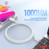 Earldom PD 60W 3A Charge rapide USB Type-C à C Câble en nylon de transfert de données haute vitesse pour téléphone portable i-Phone série 15