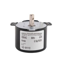 Motor Sinkron Magnet Permanen Fasa Tunggal Sino-pan 50KTYZ 220V AC Operasi Bolak-Balik Maju/Mundur Kecepatan Rendah 6.5W 3