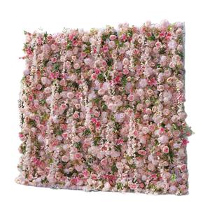 Superior Material <b>Artificial</b> Flower Wall Panel 8ftx8ft 3DRoll Up Design Wedding Party Event Backdrop Decoration - Product Image 6