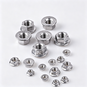 Écrou à bride hexagonale en acier inoxydable en gros GB6177.1, écrou à bride hexagonale denté anti-vibration - Product Image 1
