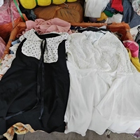 Gaun Katun Vintage Wanita Bekas Pakaian Second Hand Original UKay UKay Bale Garis Pinggang Alami Pakaian Bekas