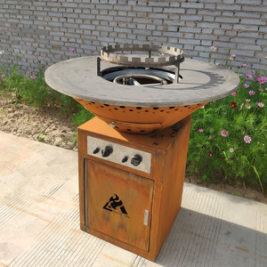 Patio Outdoor Garden Furniture Set <strong>Gas</strong> Propane BBQ Fire Pit Tables Round Fire Pit Table for BBQ - Product Image 5