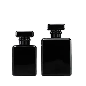 Schwarzes Parfüm flaschen glas 50 ml100ml Bajonett kristall material Farbe Acryl abdeckung