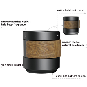Tangdhpo — ensemble de 4 tasses à café Style japonais, <span class=keywords><strong>tasse</strong></span> à thé et à café Portable <span class=keywords><strong>en</strong></span> céramique noire mate, avec manches <span class=keywords><strong>en</strong></span> <span class=keywords><strong>bois</strong></span>, <span class=keywords><strong>en</strong></span> porcelaine - Product Image 6