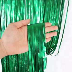 ผ้าม่านกันฝนแบบเคลือบด้านมีพู่ห้อยสำหรับตกแต่งพื้นหลังงานวันเกิดงานเลี้ยงแต่งงานผ้าม่านกันฝนที่มีผิวเป็นหมอกขายส่ง - Product Image 5