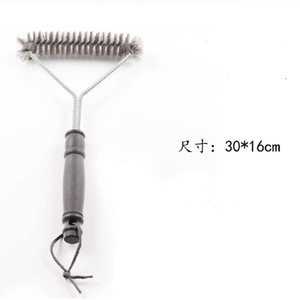 Cepillo para parrilla de acero inoxidable con cabezal de alambre rizado, herramienta de limpieza multiusos duradera para barbacoa al aire libre - Product Image 2