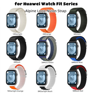 Tali Nilon Olahraga Alpine <span class=keywords><strong>Loop</strong></span> Band untuk Huawei Watch Fit 4 Pro Gelang Jam Tangan Correa Aksesori Pengganti - Product Image 5
