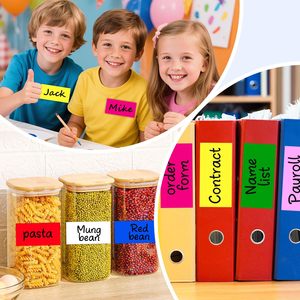 <b>Removable</b> Large Moving Labels 240 Sheets Waterproof Color Stickers For Storage Jars Freezer Food Kitchen Office <b>Boxes</b> - Product Image 5