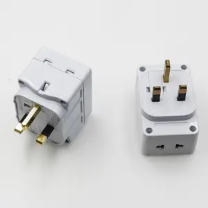 UK Singapore Hongkong Travel Adapter Plug (3 Pack) - Ultra Compact - Safe Grounded Perfect for Cell Phones,