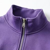 Nouvel ensemble décontracté en coton uni personnalisé pour garçons : sweat-shirt à demi-zip et pantalon