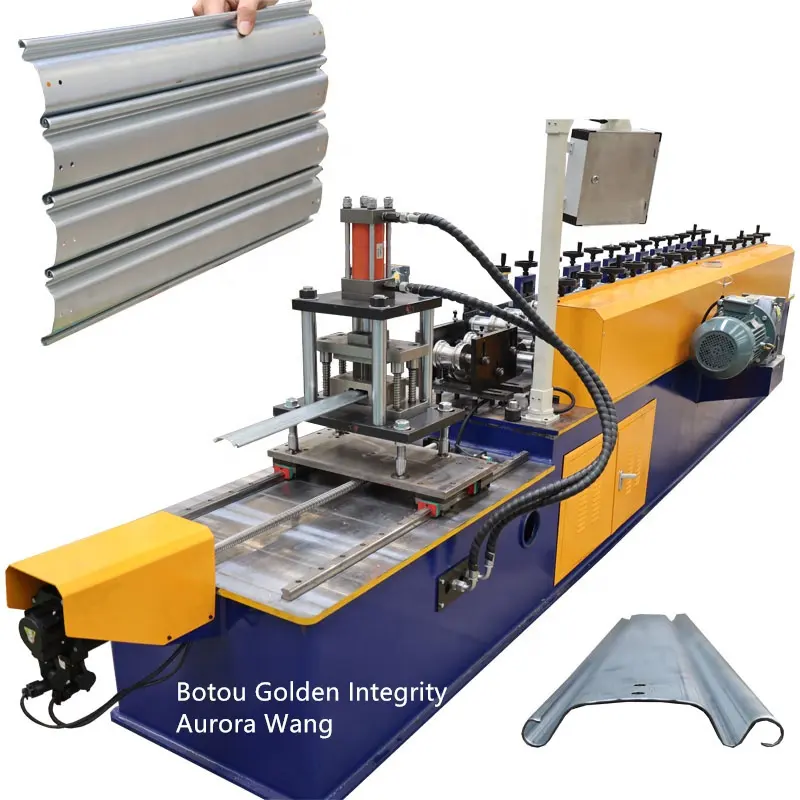 Slat Roller Shutter Making Machine Galvanized Slat Roller Shutter Door Roll Forming Machine Shutter Door Strip Production Line