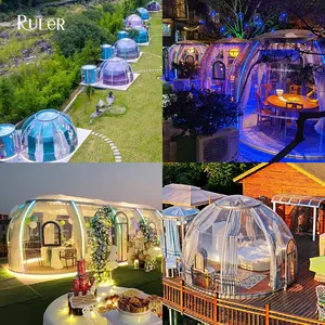 2022 tenda igloo di nuovo design 3.3M 3.8M tenda a cupola trasparente a bolle in policarbonato