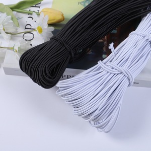 공장 직접 공급 1-4mm 고탄성 라텍스 로프 속옷 바지 의류 수하물 용 탄성 밴드 블랙 화이트 왁스 로프 - Product Image 1